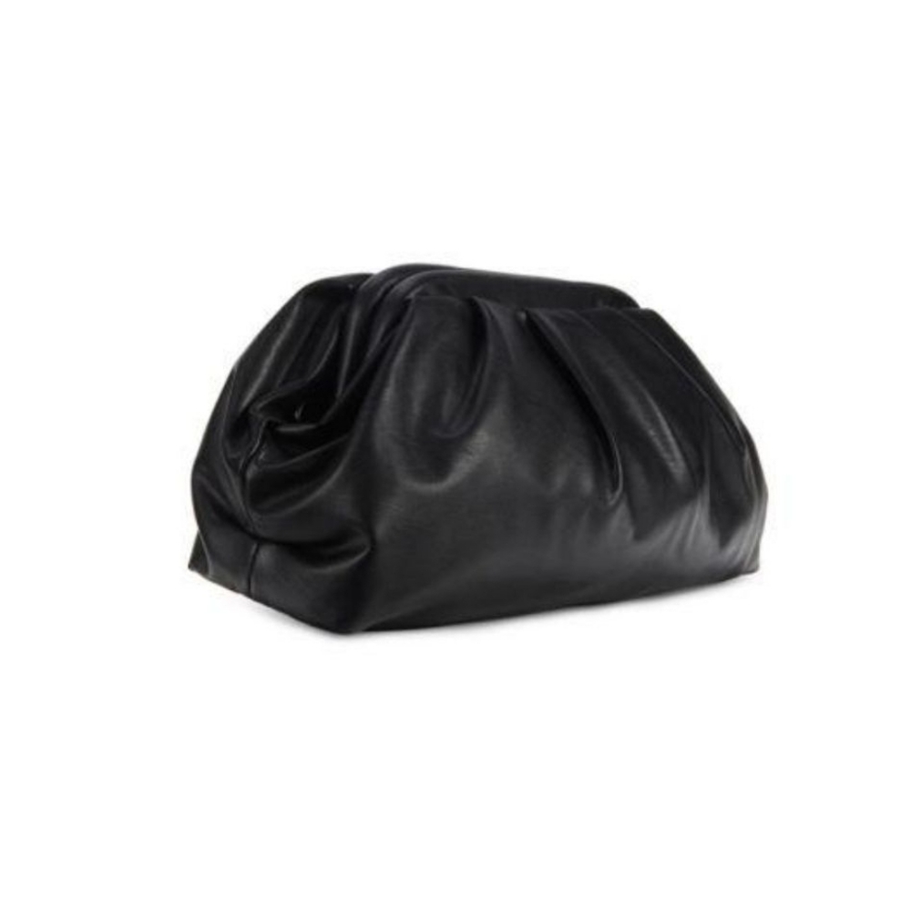 Badgley Mischka Wrapped Frame Clutch, Black - Picture 3 of 5